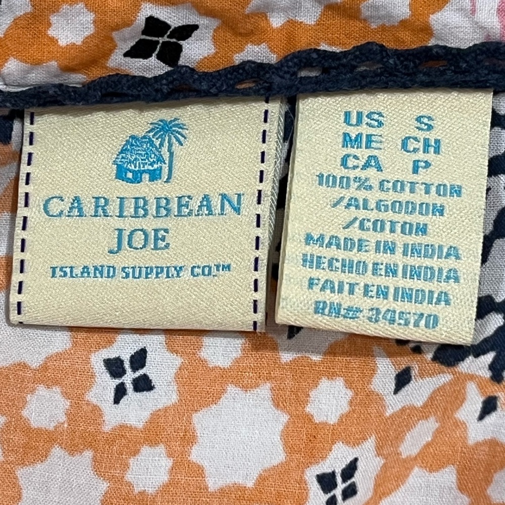 Caribbean Joe Multicolor Patchwork Button Down Sh… - image 5